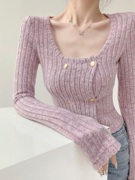 double breast slim fit short tops