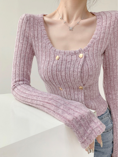 double breast slim fit short tops