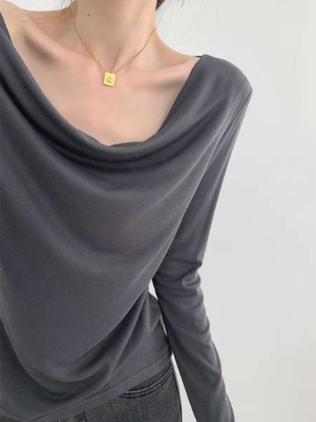 drape slim fit tops