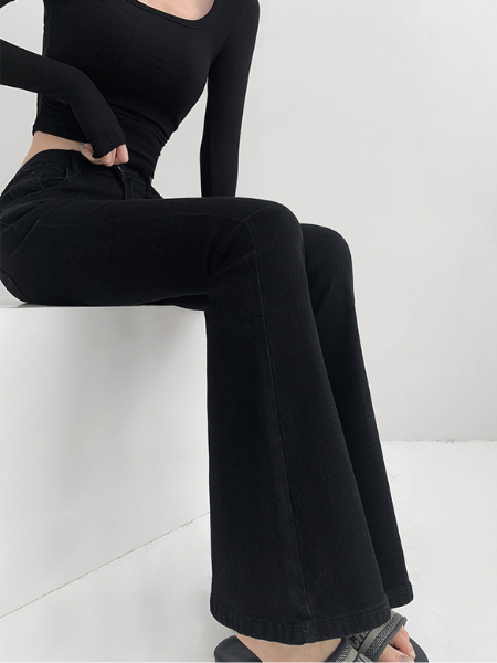low waist tight fit flare pants