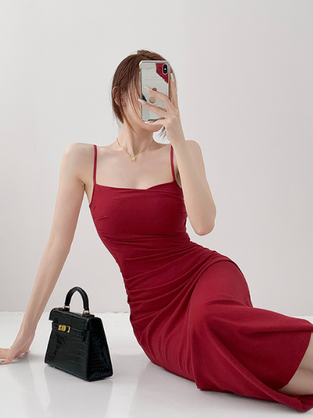 camisole slim waist mermaid long dress