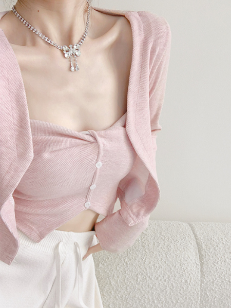 tube top cardigan 2 piece set
