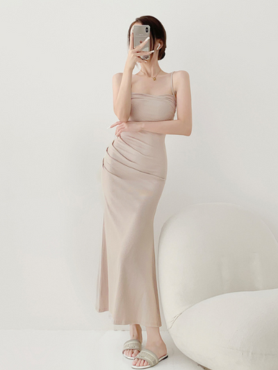 camisole slim waist mermaid long dress