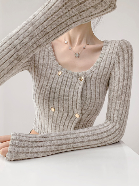 double breast slim fit short tops