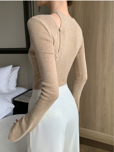 slim fit front open tops