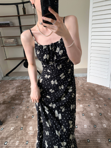 dot ribbon mermaid long one piece