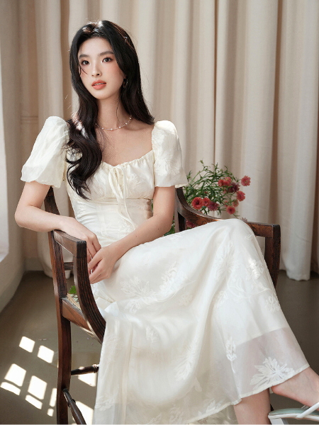 ワンピース YOURMLE PUFF SLEEVE RIBBON DRESS PUFF SLEEVE RIBBON DRESS