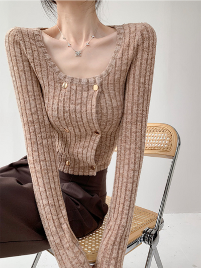 double breast slim fit short tops