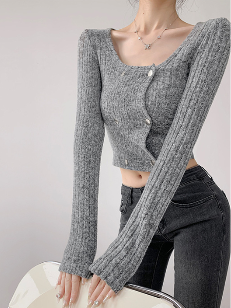 double breast slim fit short tops