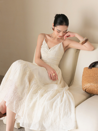 camisole tiered long one piece