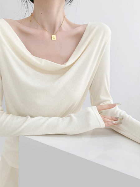 drape slim fit tops
