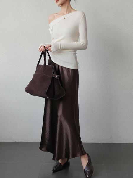one shoulder turn back tops