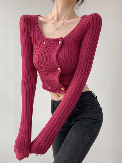 double breast slim fit short tops