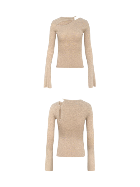 slim fit front open tops