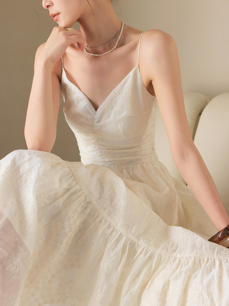 camisole tiered long one piece