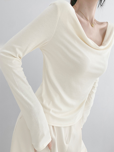 drape slim fit tops