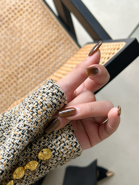 high end gold button tweed short jacket