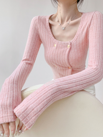 double breast slim fit short tops