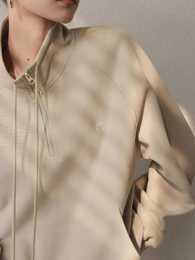 half zip casual sweatshirt