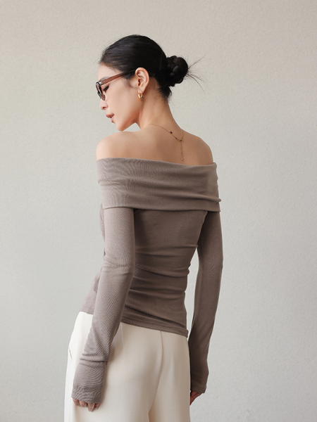 cross design off shoulder tops