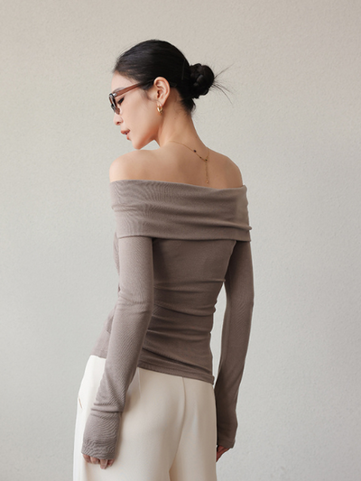 cross design off shoulder tops