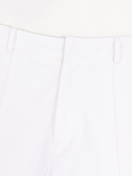 off white cotton short pants