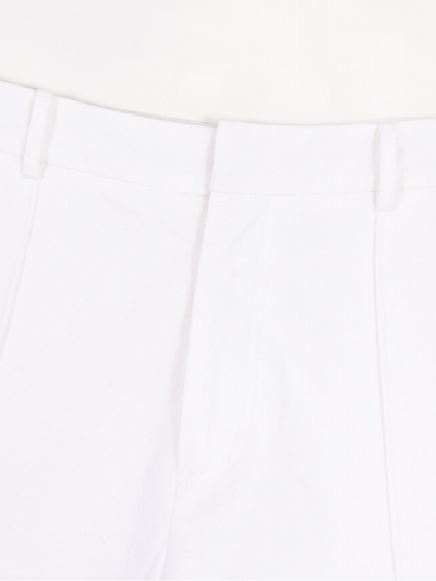 off white cotton short pants