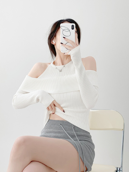 halter neck open shoulder tops