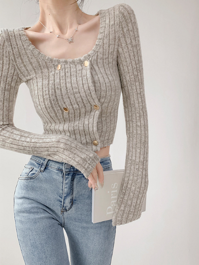double breast slim fit short tops