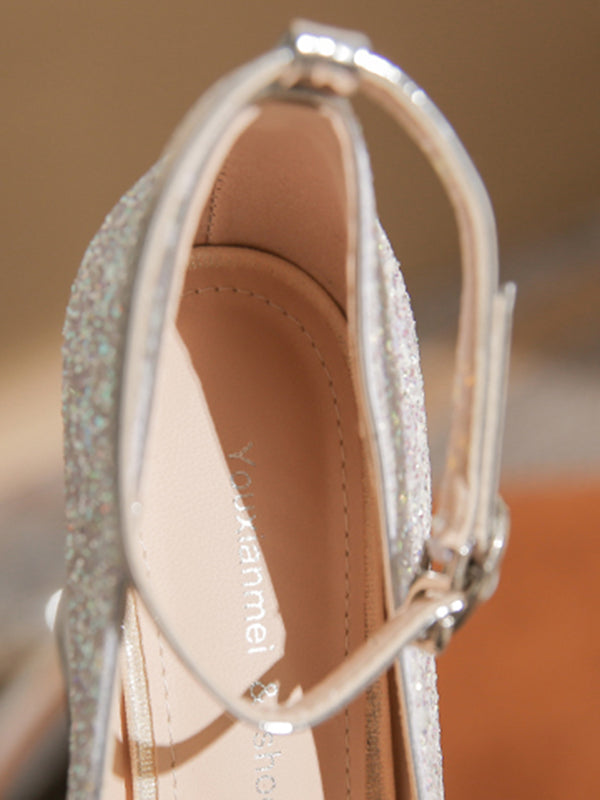 crystal square toe high heel pumps