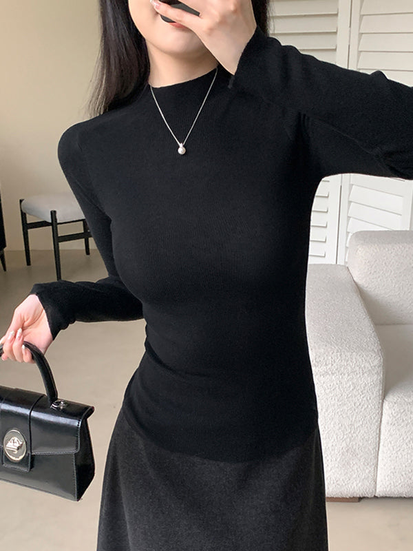slim fit turtleneck tops