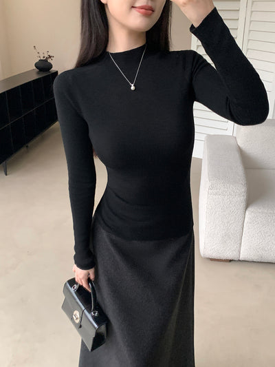 slim fit turtleneck tops