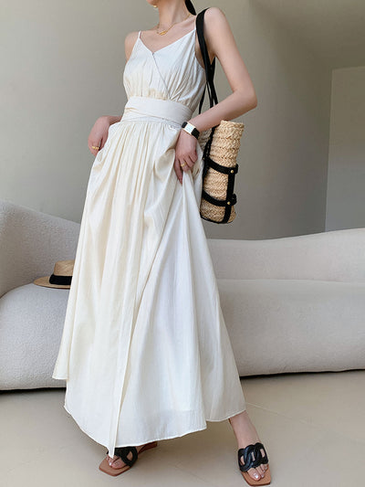 off white camisole long one piece