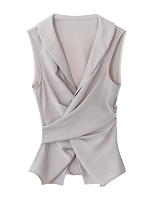 waist slim v neck vest