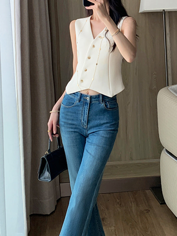 off white asymmetry vest