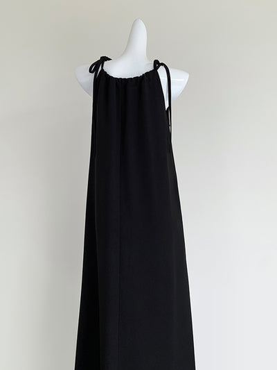 2way halter neck camisole black dress