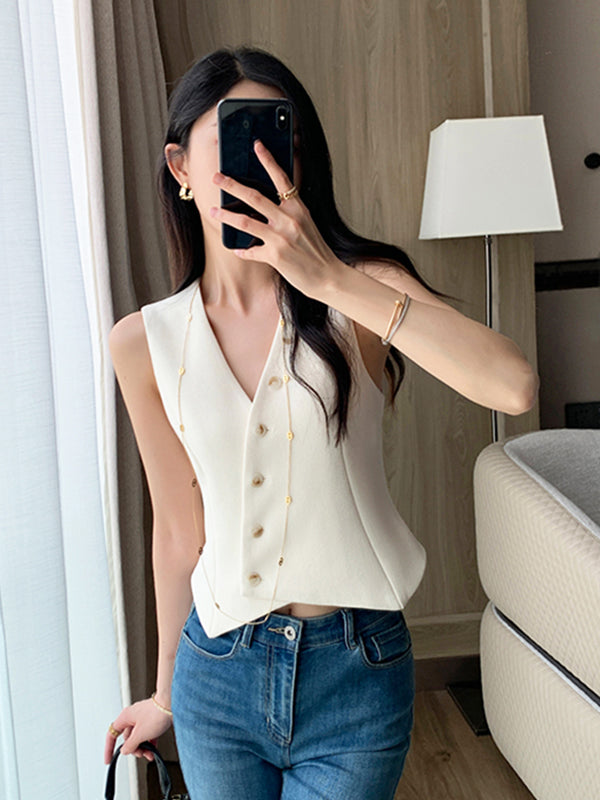 off white asymmetry vest