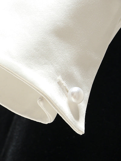 luxury bijou button velvet lapel slit dress