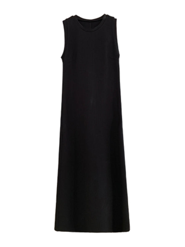 sleeveless slim style long dress