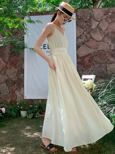 off white camisole long one piece