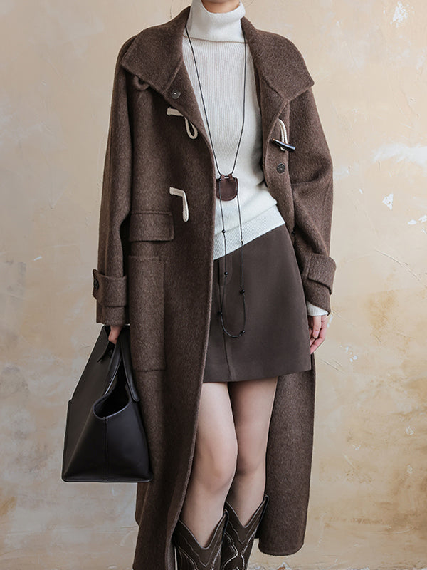 high waist slim a line brown skirt
