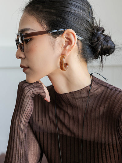 see through long sleeve tops