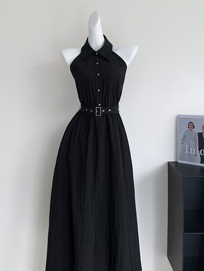 sleeveless shirt long dress