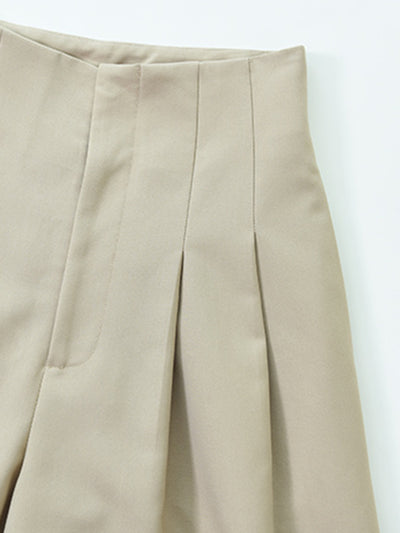 side button tops wide long pants setup