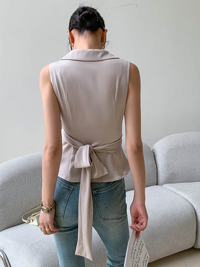 waist slim v neck vest