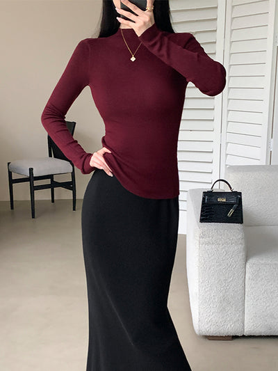 slim fit turtleneck tops