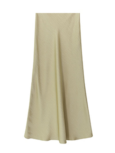 drape sleeveless skirt satin set up