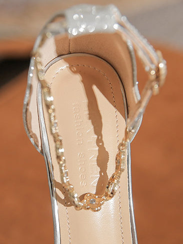 clover chain pointed toe heel