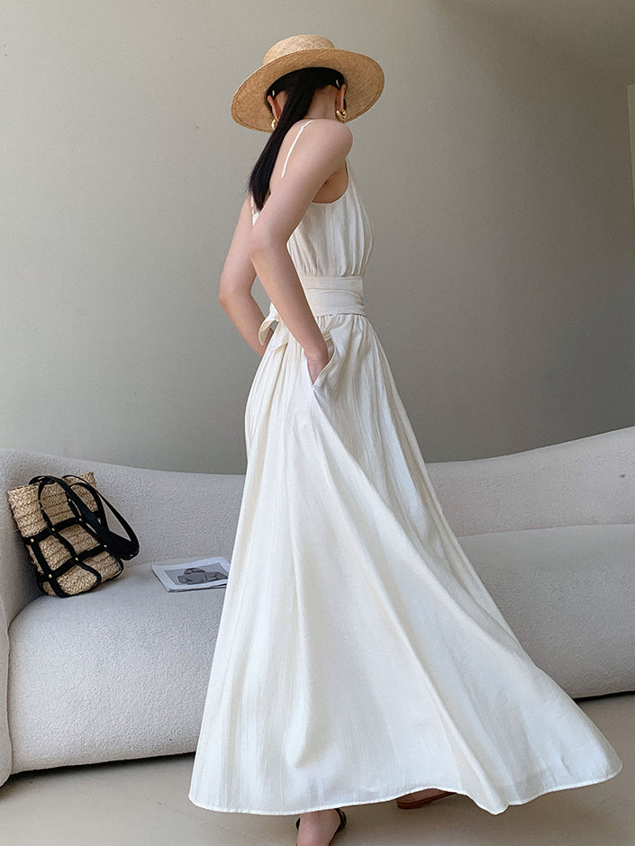 off white camisole long one piece