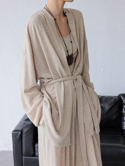 cardigan top camisole wide leg pants 3 piece set